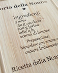 Tagliere con Ricetta Incisa