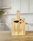 Tagliere Formaggi in Bambù Personalizzato con Coltellino