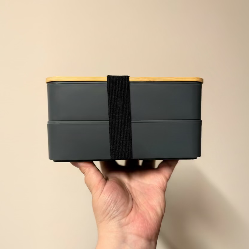 Porta pranzo personalizzato in bamboo con posate