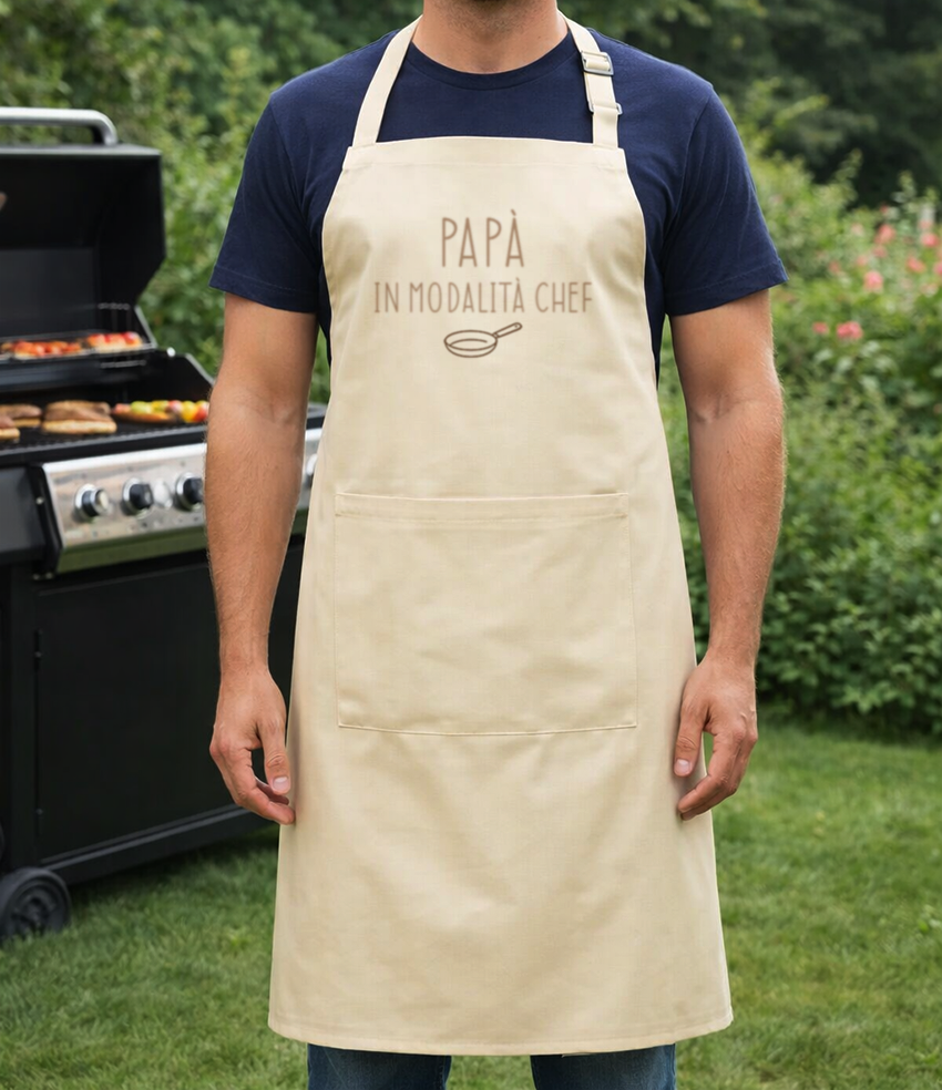Grembiule Papà “Il Re della Griglia” – Idea Regalo Festa del Papà Personalizzata