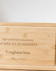 Tagliere Cucina Bambù inciso con frase