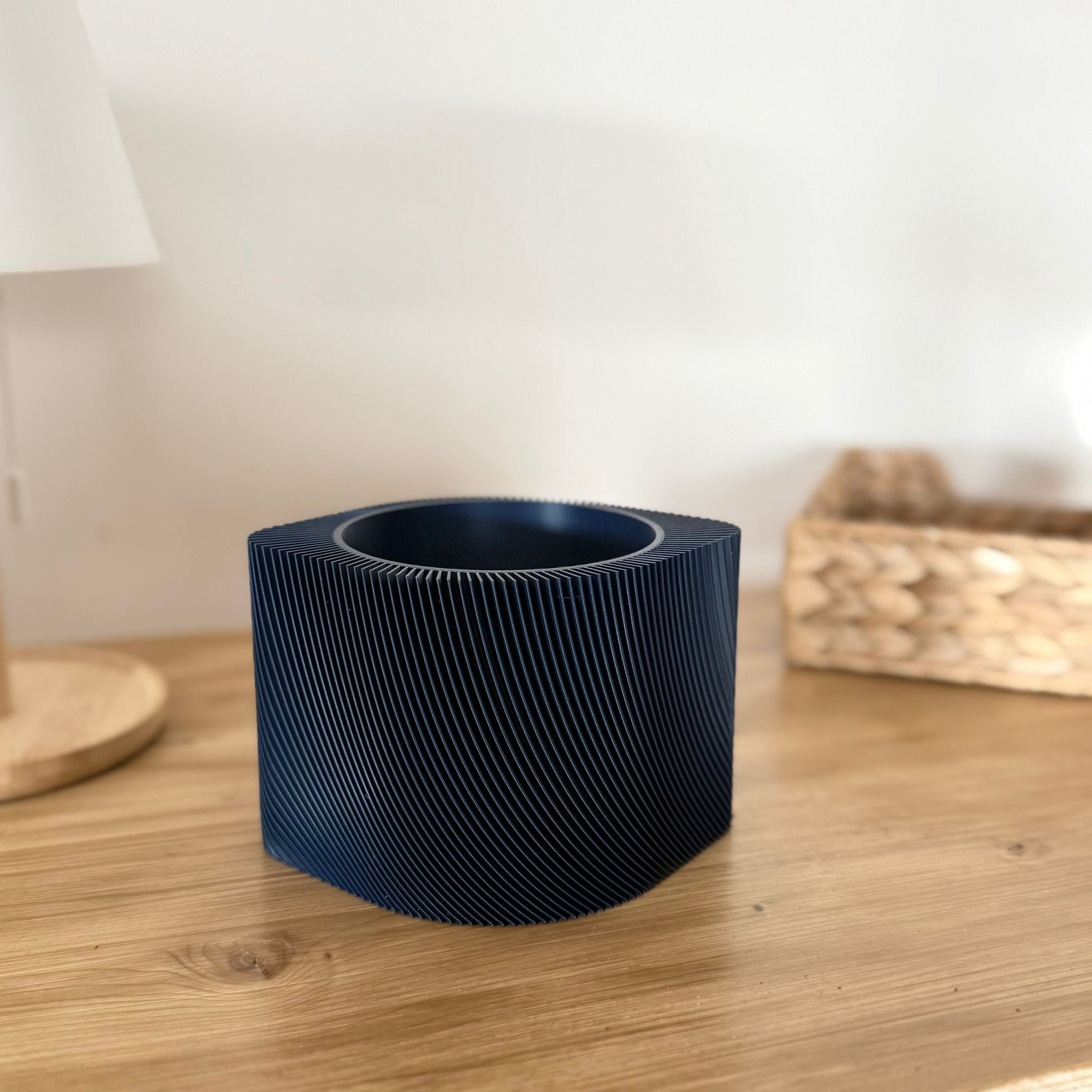 Copri vaso rigato moderno per piante – design minimal da interno