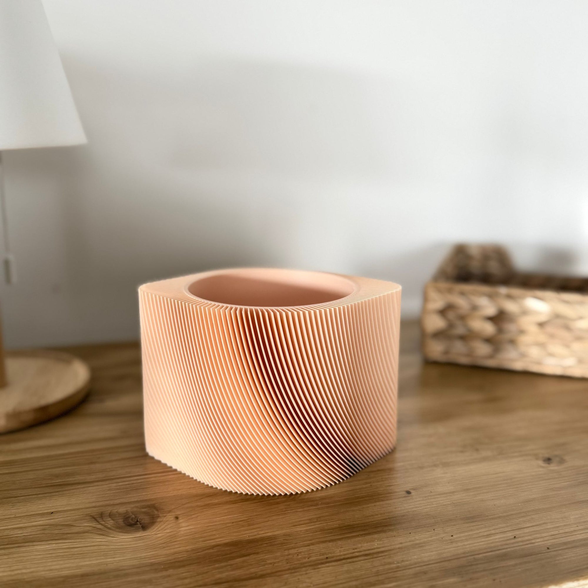 Copri vaso rigato moderno per piante – design minimal da interno