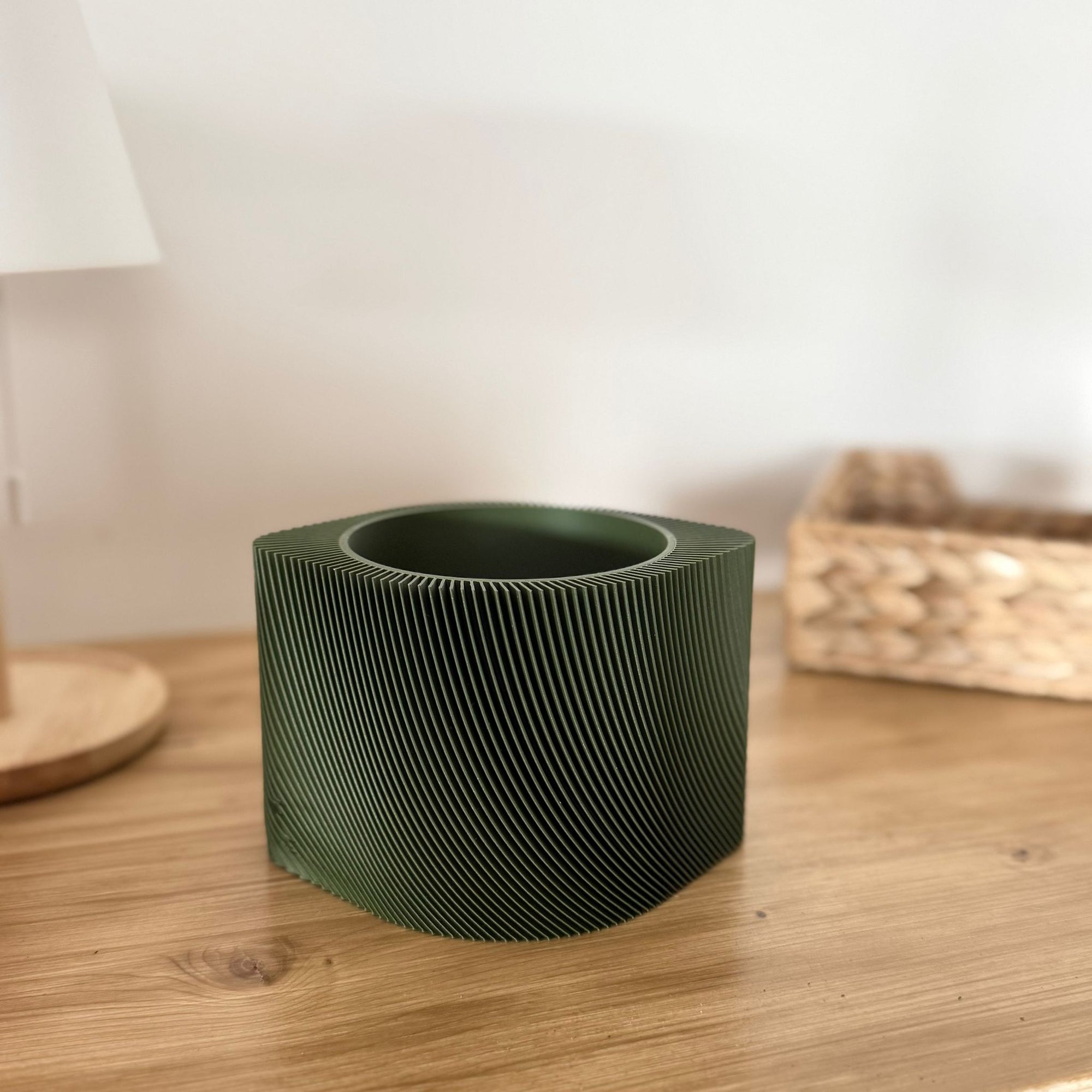 Copri vaso rigato moderno per piante – design minimal da interno