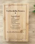Tagliere con Ricetta Incisa