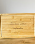 Tagliere Cucina Bambù inciso con frase