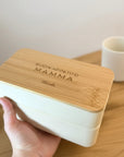 Porta pranzo personalizzato in bamboo con posate