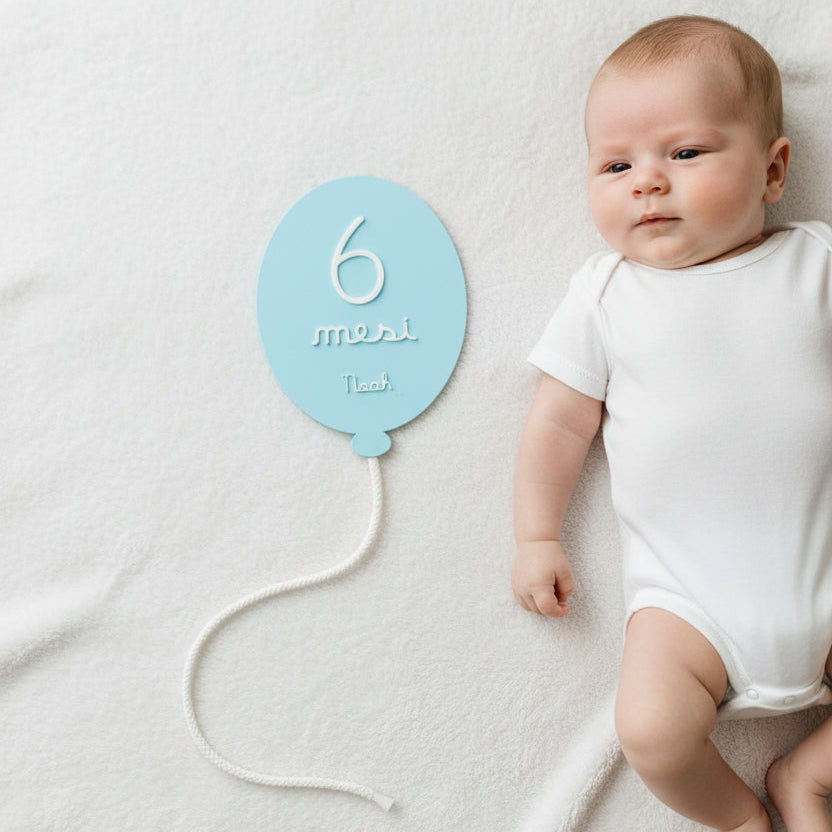 Milestone Card 3D "Primo Anno" – Set Palloncini Personalizzati