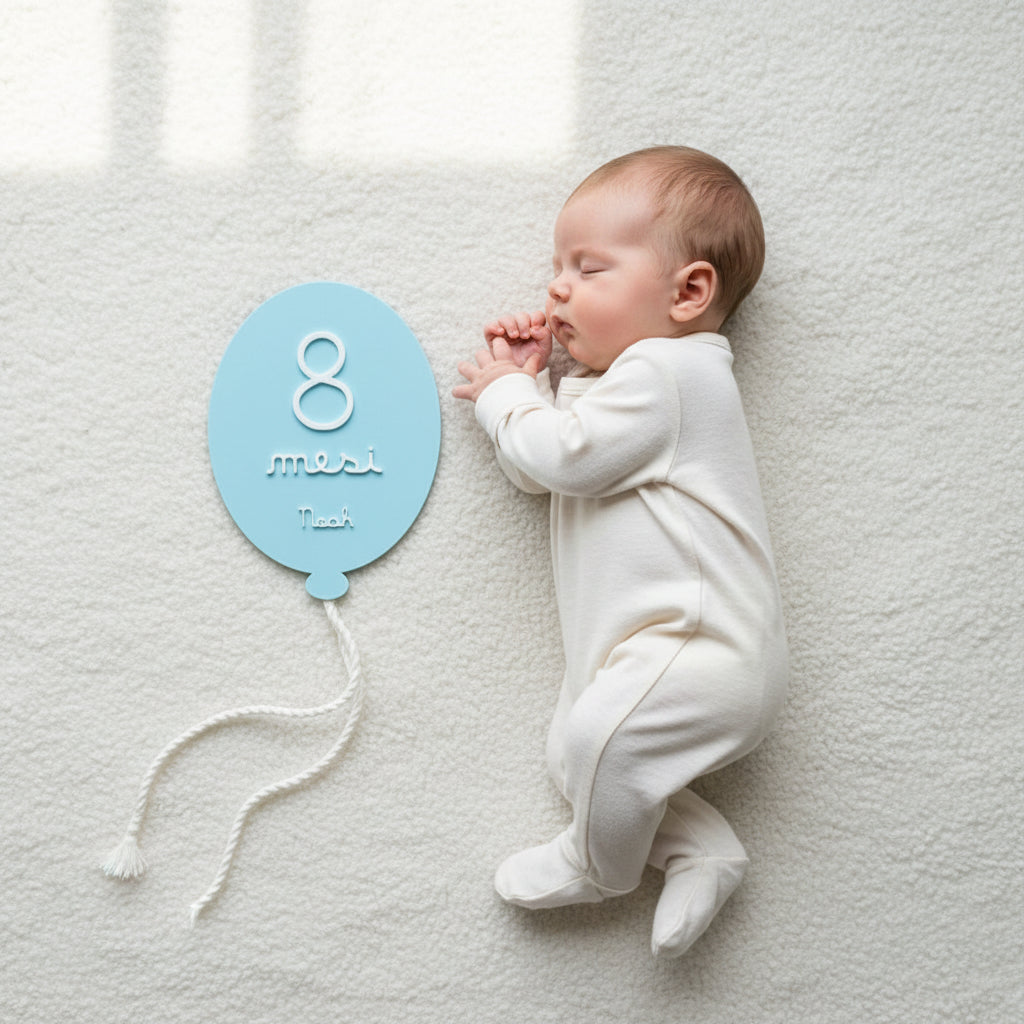 Milestone Card 3D "Primo Anno" – Set Palloncini Personalizzati