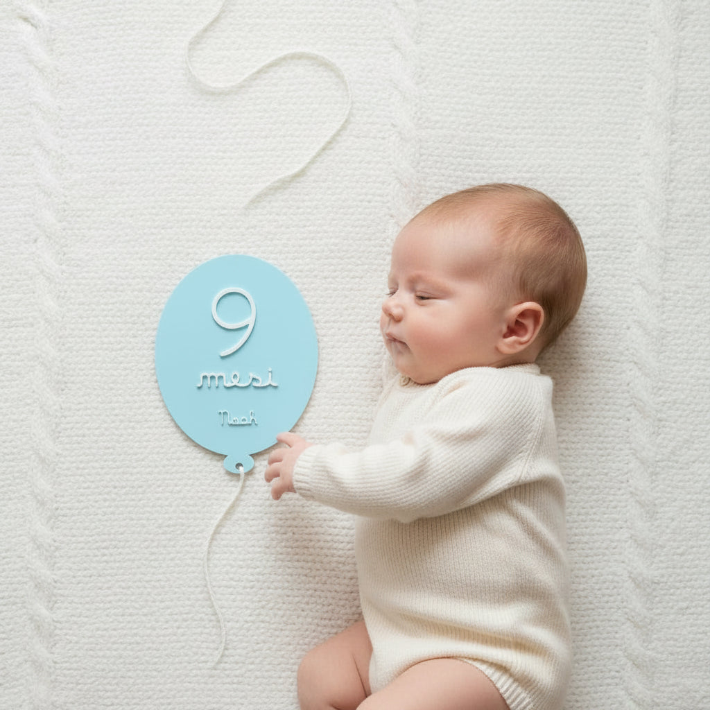 Milestone Card 3D "Primo Anno" – Set Palloncini Personalizzati