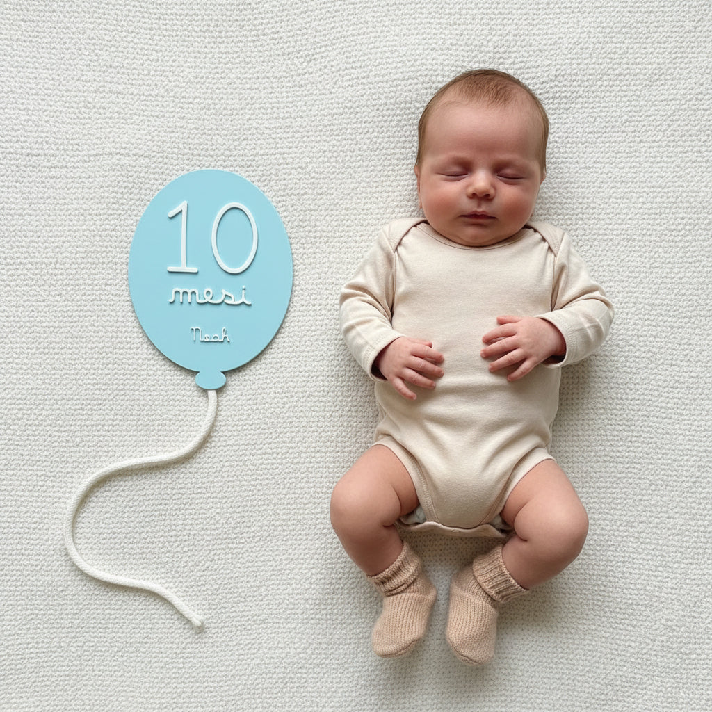 Milestone Card 3D "Primo Anno" – Set Palloncini Personalizzati