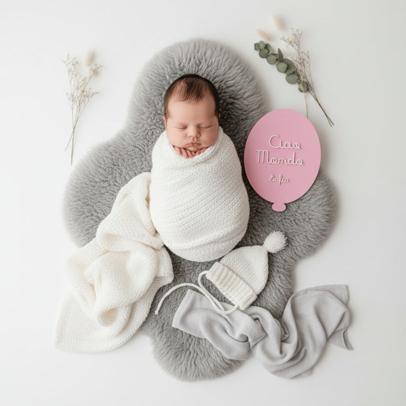 Milestone Card 3D "Primo Anno" – Set Palloncini Personalizzati